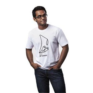 Out of Shape Designer Tee Shirt by AbstractBasics • White • XL • Cotton